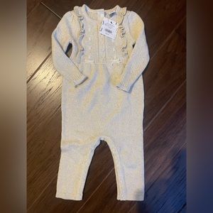 Janie and Jack Gold Sparkle Romper
